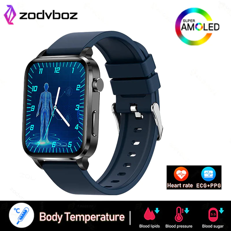 "Smart Blood Sugar Monitor Watch - Health & Fitness Tracker for Men and Women"