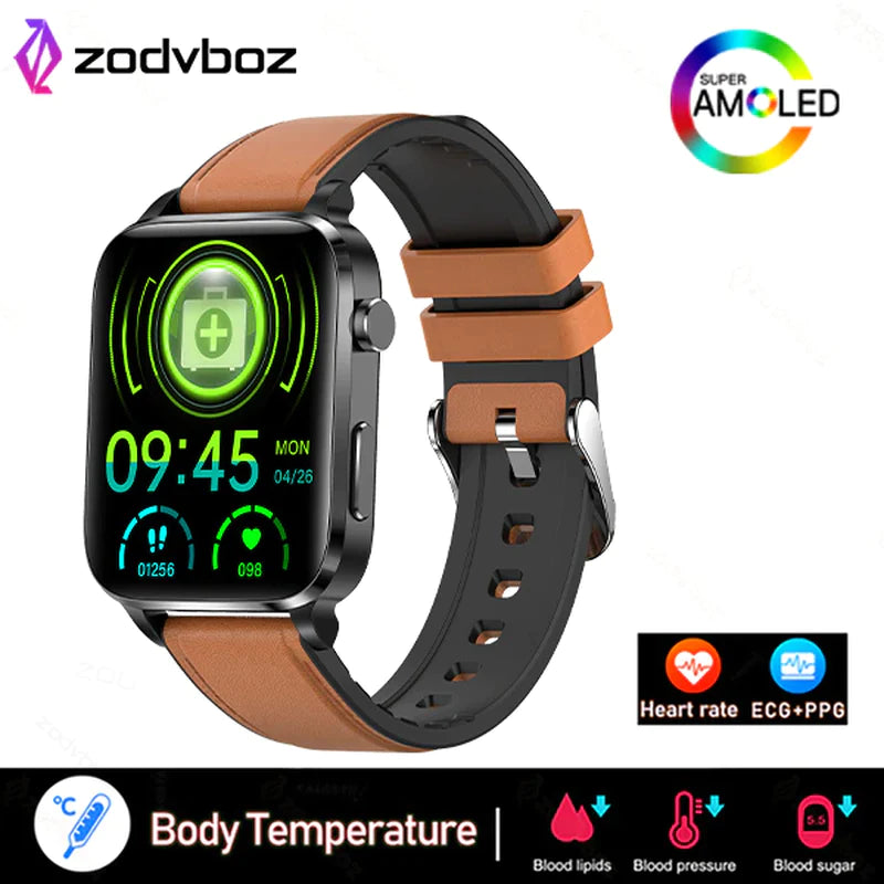 "Smart Blood Sugar Monitor Watch - Health & Fitness Tracker for Men and Women"